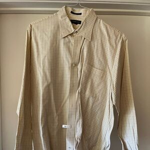 Lands end pinpoint no iron dress shirt 16.5 cream dress shirt